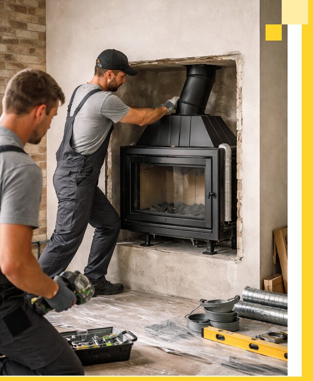 Установка каминных топок в Вичуге: монтаж, подключение
