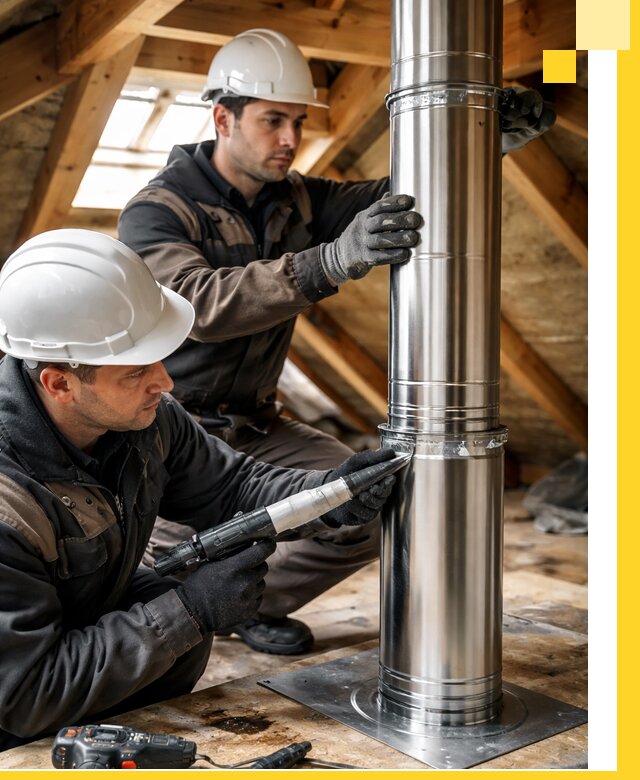 Монтаж дымоходов для каминов в Вичуге с гарантией качества