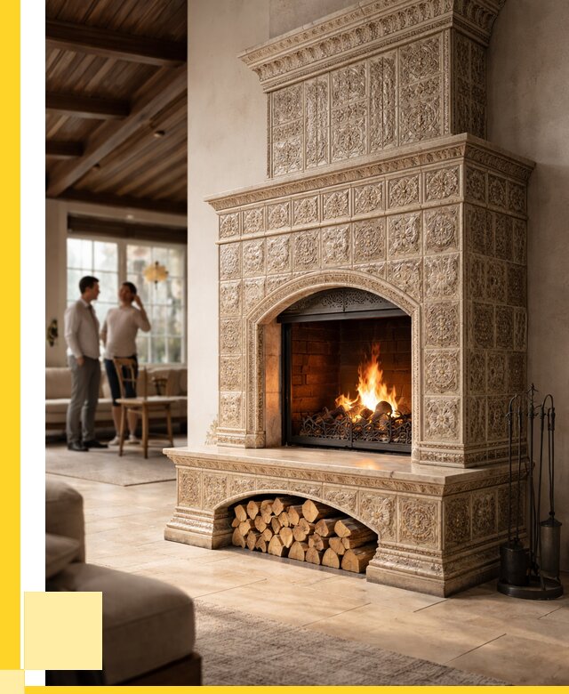 Купить изразцовый камин в Вичуге от 253975 р. | ЭриданВчг