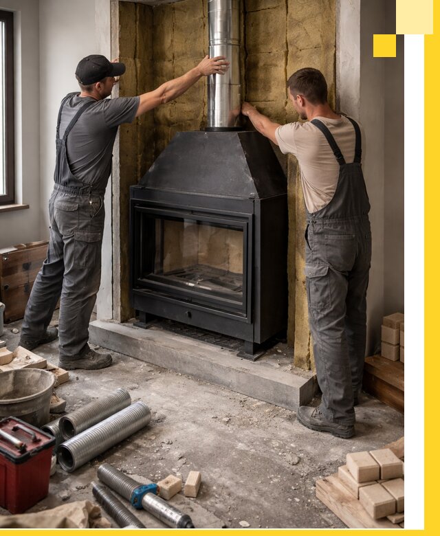 Изготовление и монтаж закрытых каминов в Вичуге под ключ