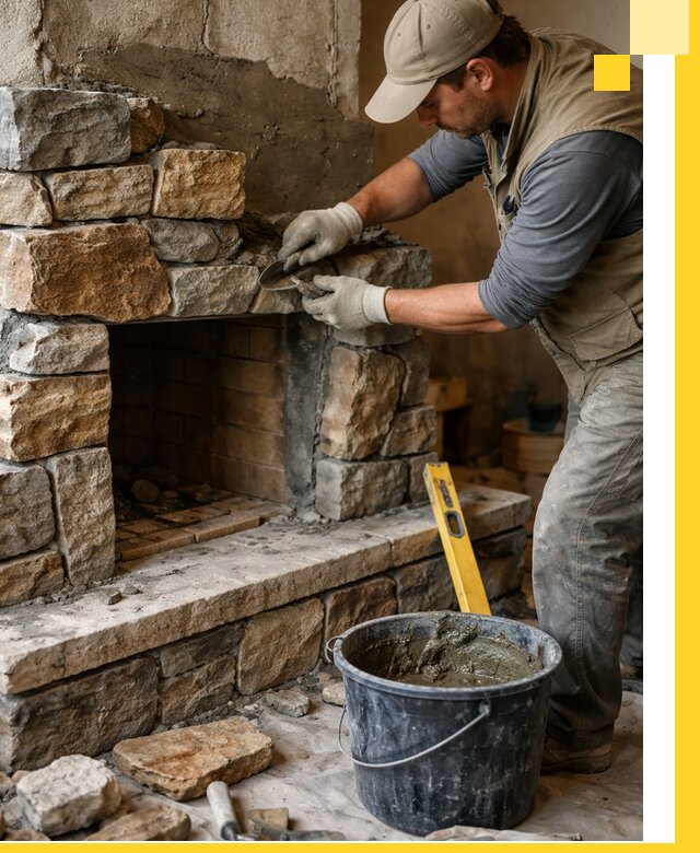 Изготовление и установка каменных каминов под ключ в Вичуге