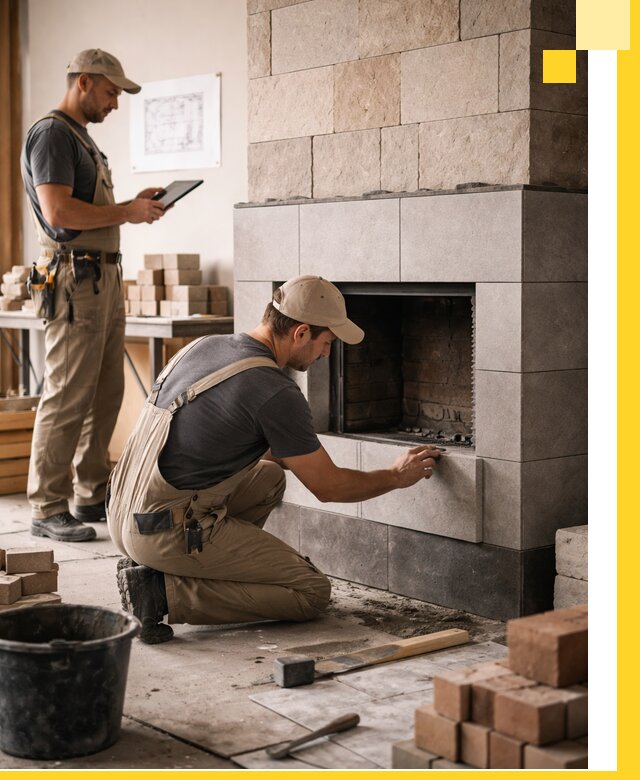 Индивидуальные проекты каминов и каминных систем в Вичуге