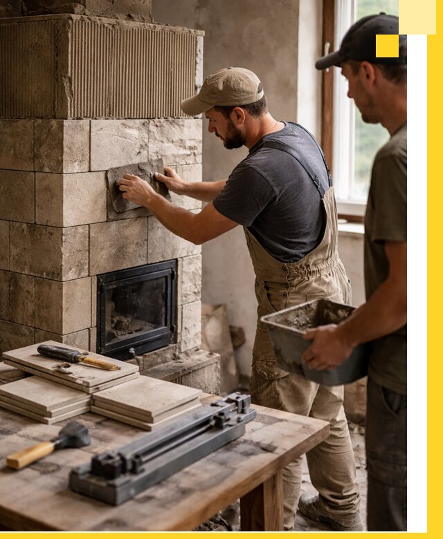 Профессиональная облицовка печей в Вичуге: керамика и камень