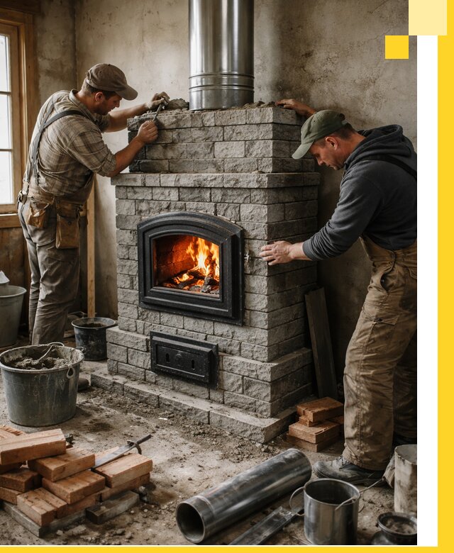 Производство, поставка и монтаж дровяных печей в Вичуге