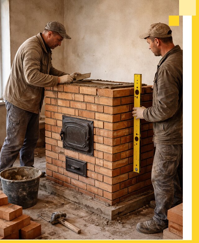 Отопительные печи под ключ в Вичуге, установка и сборка