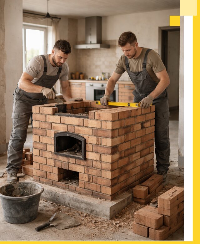 Установка и монтаж печей в частном доме в Вичуге под ключ