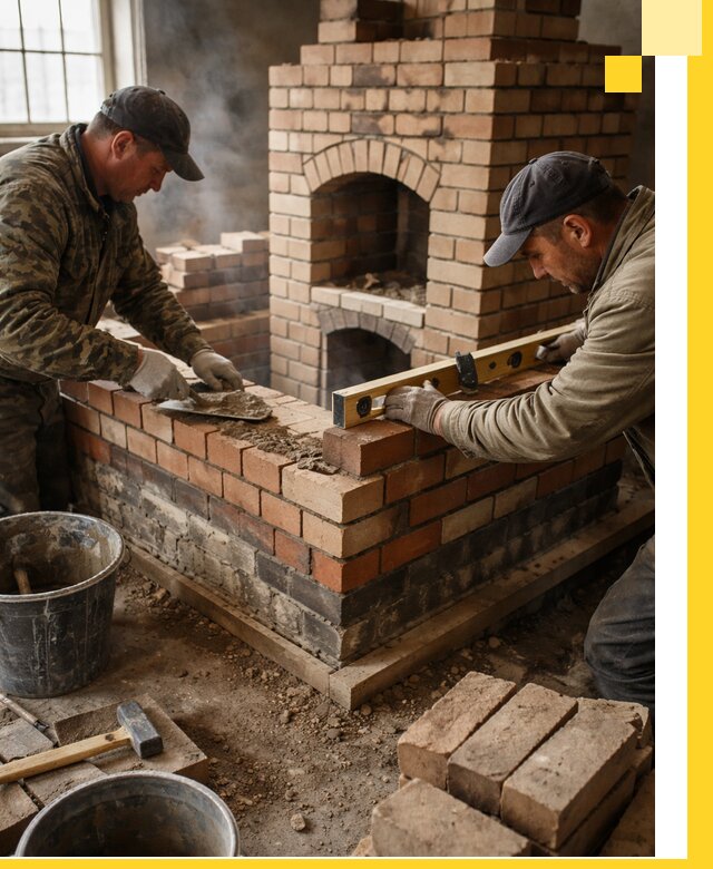 Изготовление и монтаж печей и каминов из кирпича в Вичуге