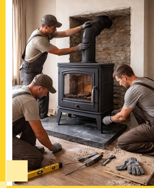 Монтаж печи камина в частном доме в Вичуге от 25398 р. | ЭриданВчг