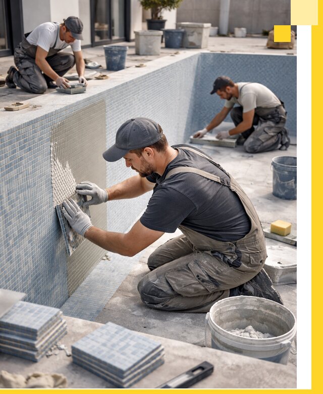 Облицовка бассейнов в Вичуге плитка мозаика гидроизоляция