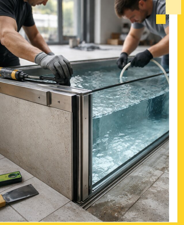 Проектирование и монтаж стеклянных бассейнов в Вичуге