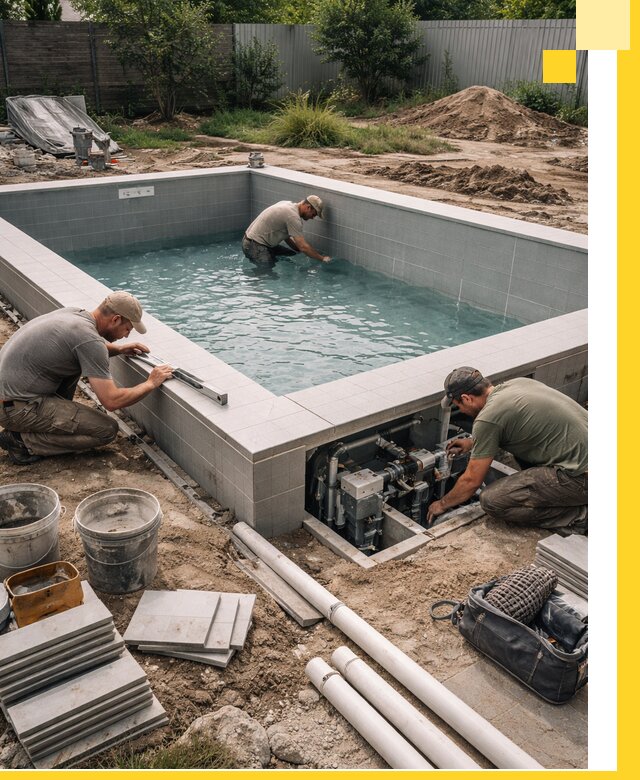 Строительство и монтаж бассейнов для дачи под ключ в Вичуге