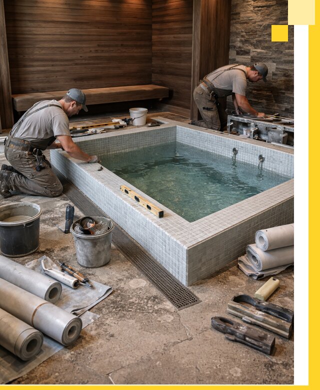 Установка и строительство бассейнов для сауны в Вичуге