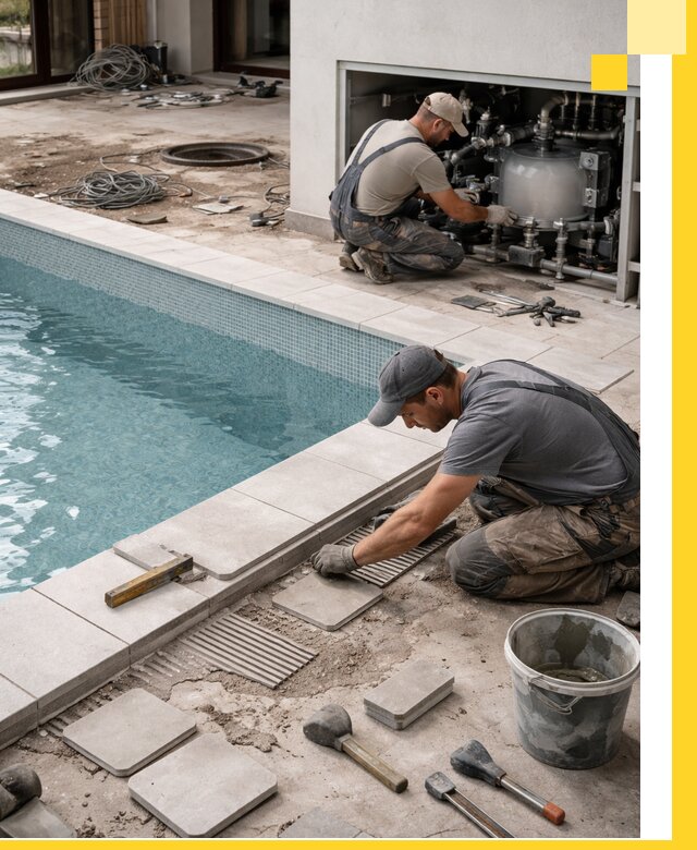 Строительство и монтаж бассейнов в коттедже в Вичуге