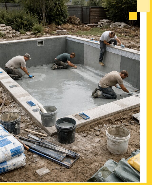 Изготовление и монтаж чаши бассейна под ключ в Вичуге