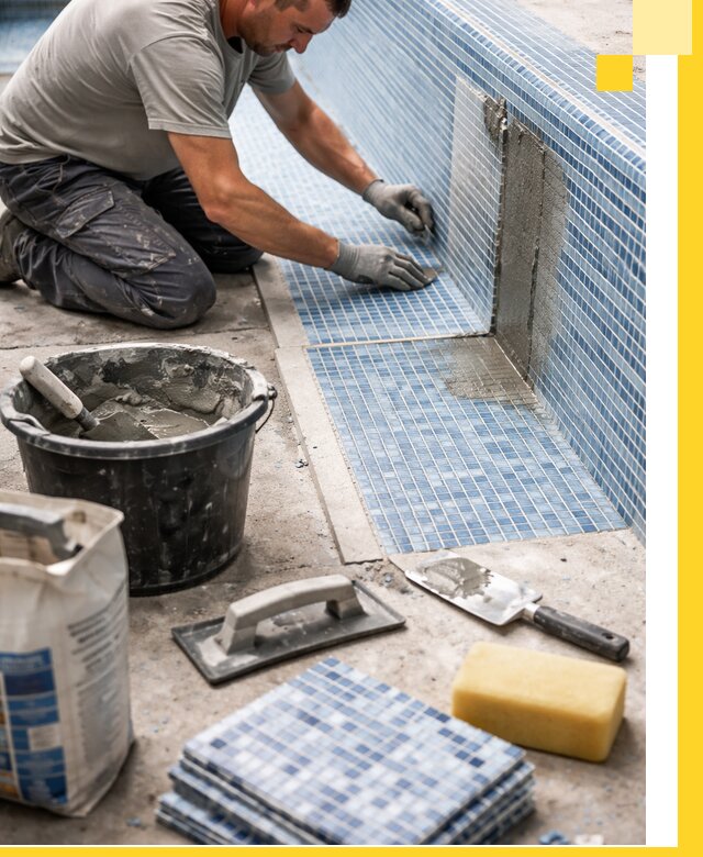 Укладка и ремонт мозаики для бассейнов под ключ в Вичуге