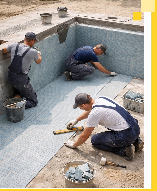 Укладка и установка плитки для бассейнов под ключ в Вичуге