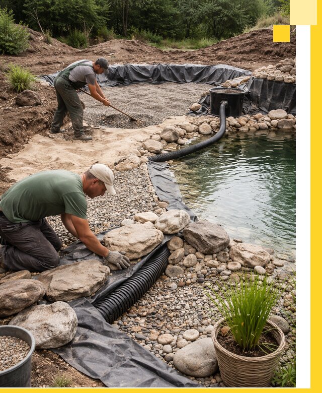 Строительство природных бассейнов и озер в Вичуге под ключ