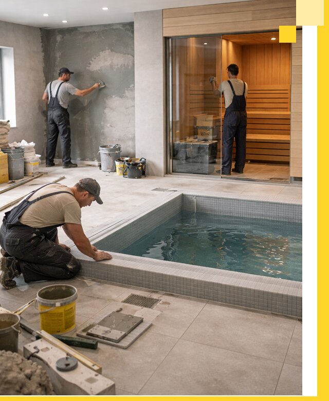 Проектирование и строительство сауны с бассейном в Вичуге