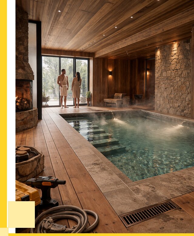 Проекты бань с бассейном под ключ в Вичуге от 76193 р., ЭриданВчг