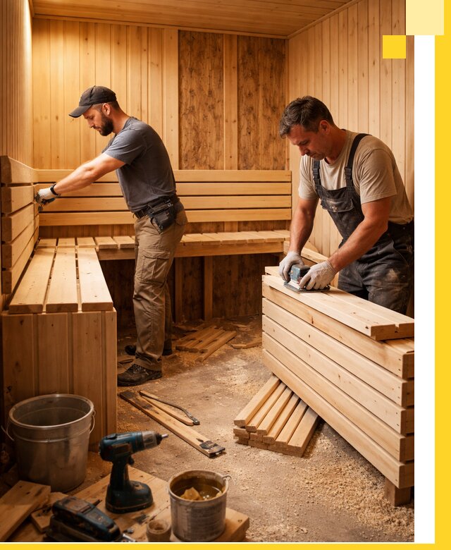 Профессиональный комплексный ремонт саун под ключ в Вичуге