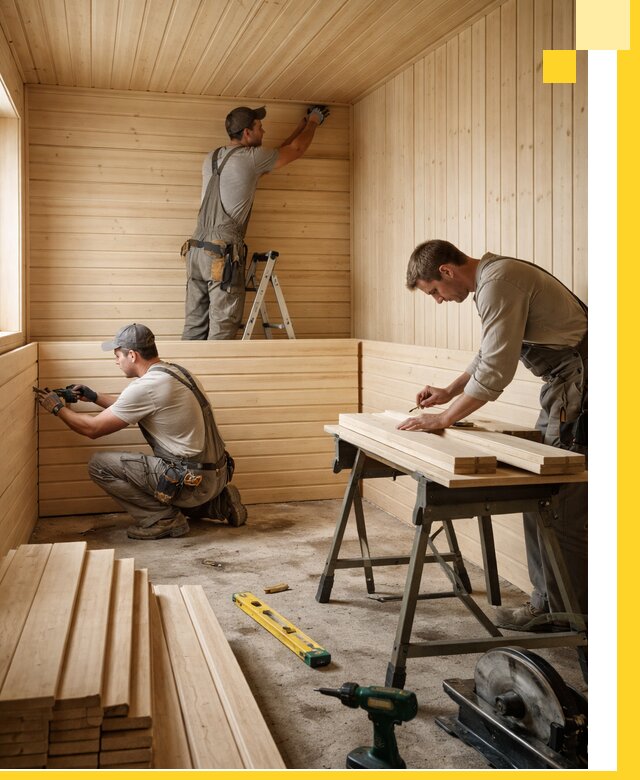 Обшивка саун в Вичуге из натуральной древесины под ключ