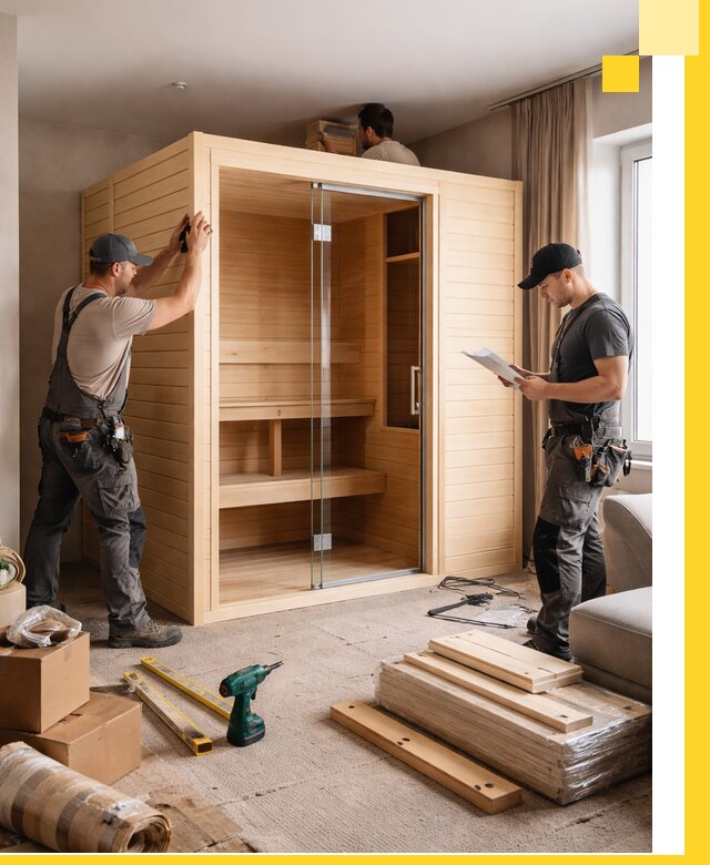 Установка и благоустройство саун в квартире в Вичуге