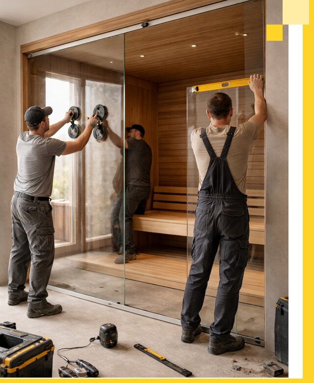 Производство и монтаж стеклянных саун под ключ в Вичуге