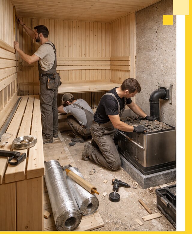 Индивидуальные сауны на заказ в Вичуге под ключ, проект и монтаж