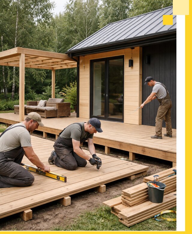 Строительство бань с террасой и бассейном под ключ в Вичуге