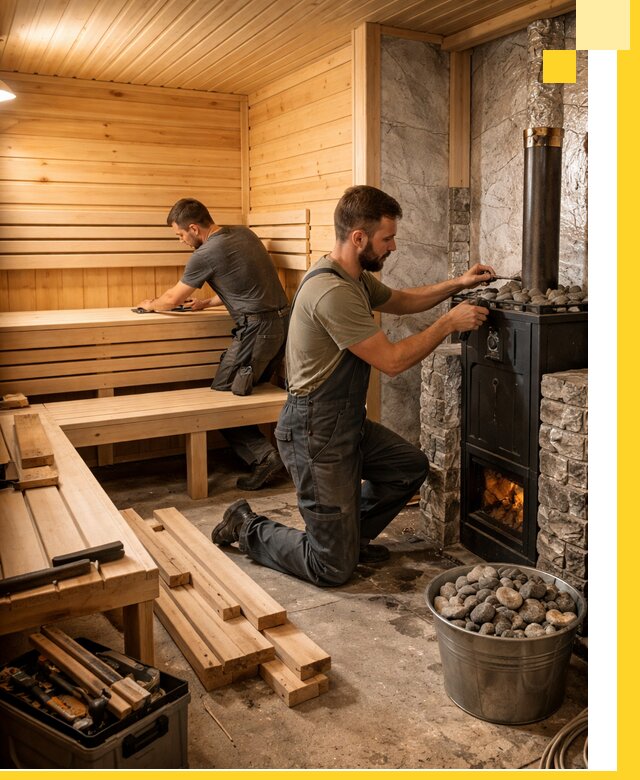 Дизайн и строительство интерьеров бань под ключ в Вичуге