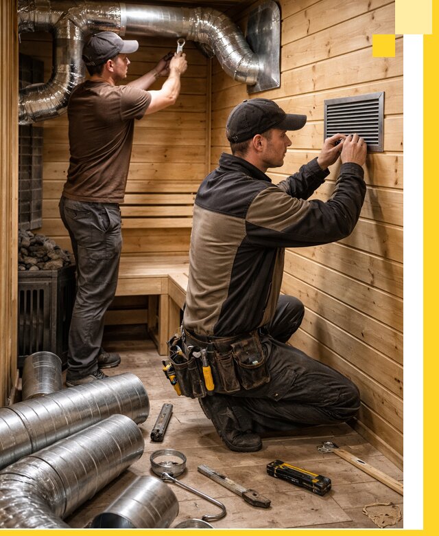 Проектирование и монтаж вентиляции бани в Вичуге под ключ