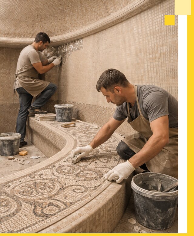 Плитка для хамама в Вичуге, укладка, подбор и поставка