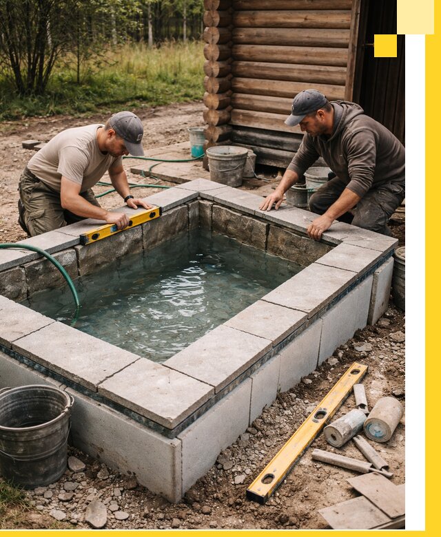 Изготовление и установка холодных купелей под ключ в Вичуге